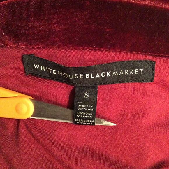 WHBM Velvet Off-the-Shoulder Top S - Picture 2 of 9